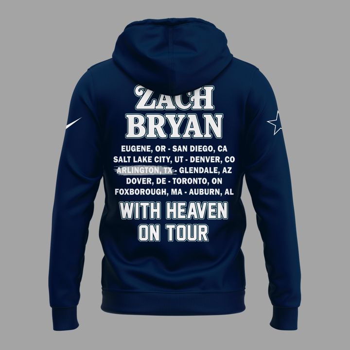 01.05. Hoodie Dallas Cowboy x Zach Bryan - With Heaven On Tour 2026 Hoodie