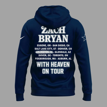 01.05. Hoodie Dallas Cowboy x Zach Bryan - With Heaven On Tour 2026 Hoodie