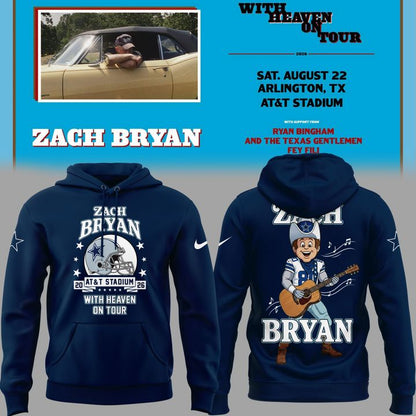 01.10. Limited Edition Dallas Cowboy x Zach Bryan - With Heaven On Tour 2026 Hoodie