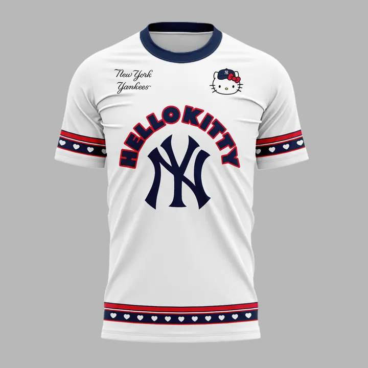 20. Limited Edition New York Yankees x Hello Kitty Game Night 2026 Baseball Graphic T-Shirt