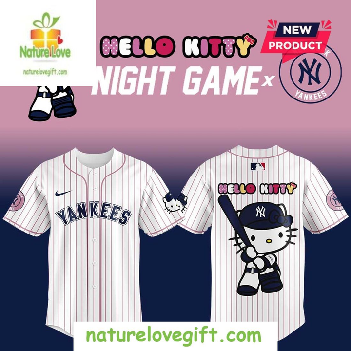 47. Baseball Jersey New York Yankees x Hello Kitty Game Night 2026 Baseball Graphic Jersey