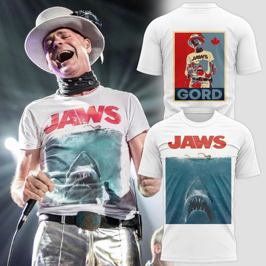 Unisex White Gord Downie Jaws Special T-shirt