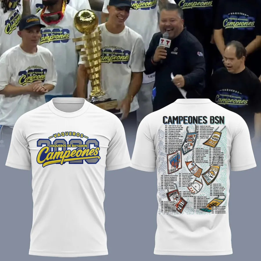 Limited Edition Vaqueros de Bayamón 2026 – Camiseta Conmemorativa de Campeones Shirt