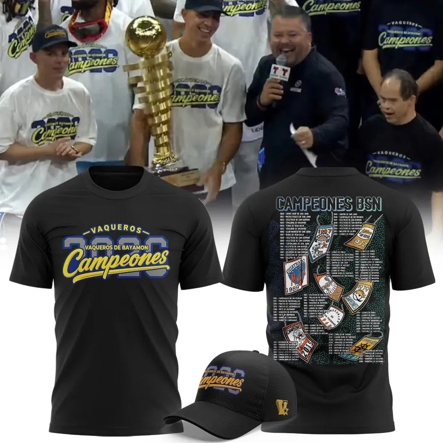 Limited Edition Vaqueros de Bayamón 2026 – Camiseta Conmemorativa de Campeones Shirt