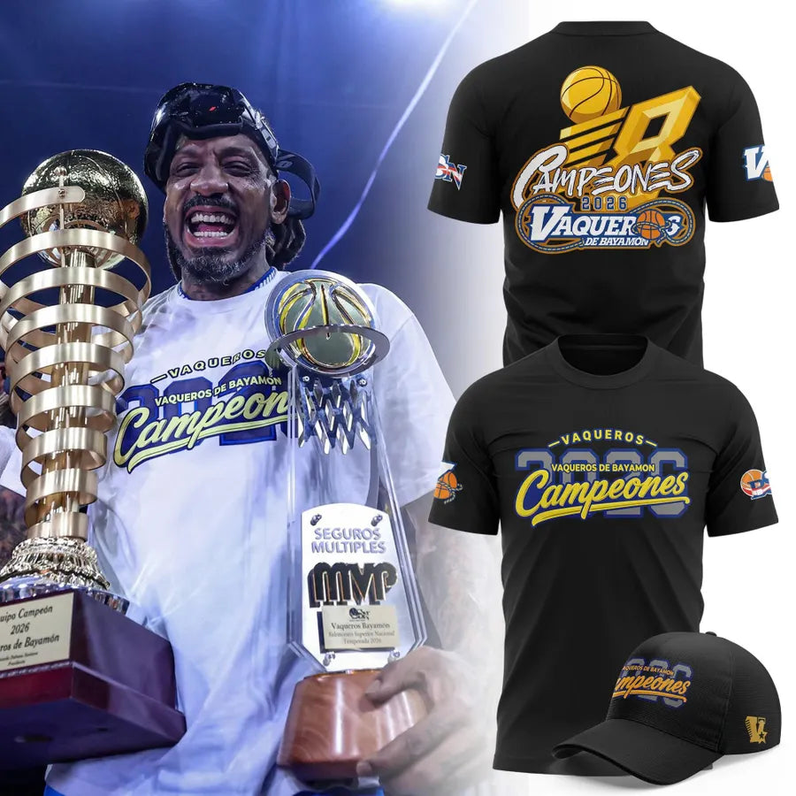 Limited Edition Vaqueros de Bayamón 2026 – Camiseta Conmemorativa de Campeones Shirt