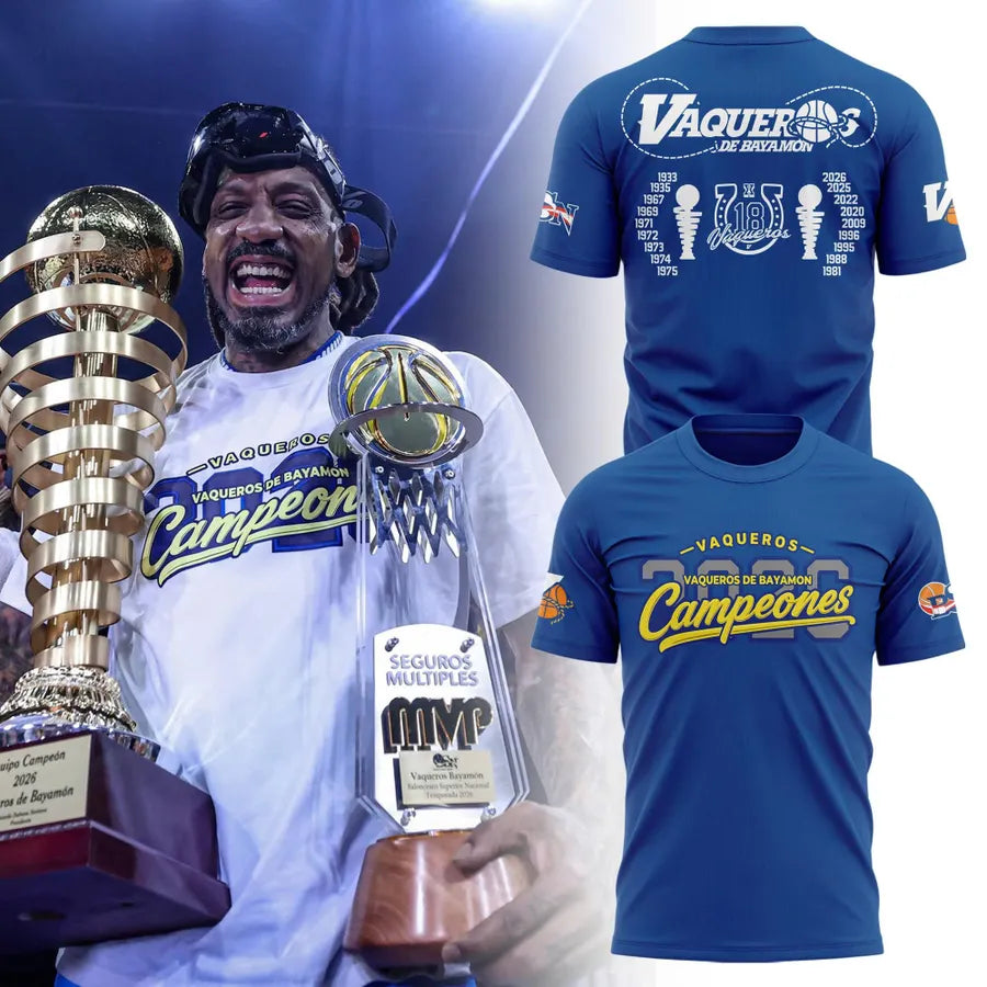 Limited Edition Vaqueros de Bayamón 2026 – Camiseta Conmemorativa de Campeones Shirt
