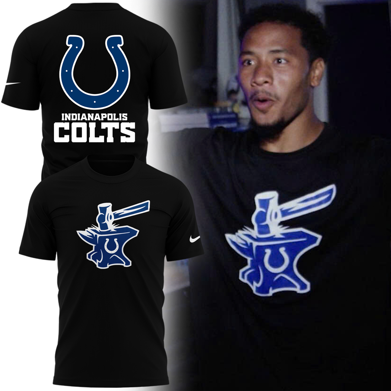 Exclusive Version Indianapolis Colts Cam Bynum Black Tshirt 2026