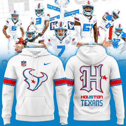 Houston Texans Rivalries By the H. For the H. 2026 Hoodie - White