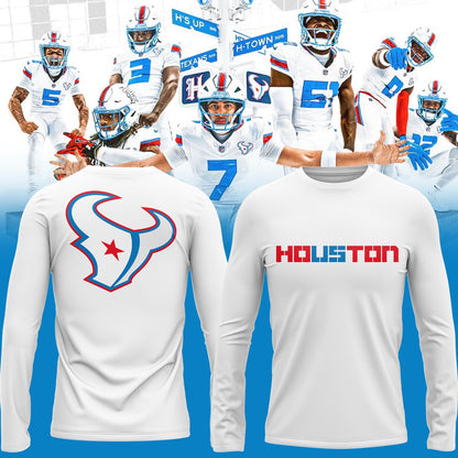 Houston Texans Rivalries By the H. For the H. 2026 Long Tee / White