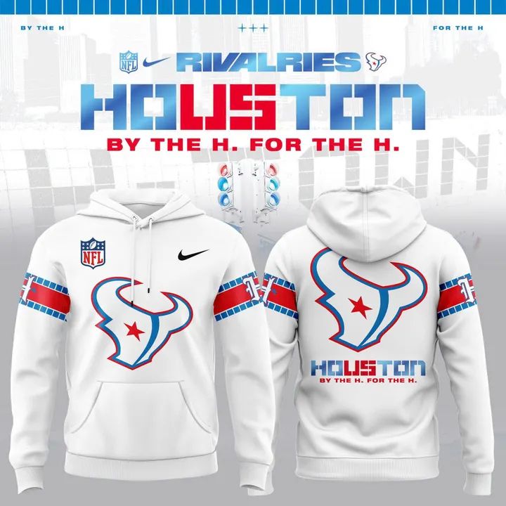 Houston Texans Rivalries By the H. For the H. 2026 Hoodie - White