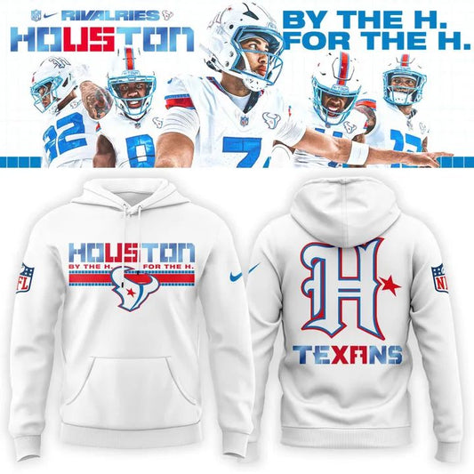 Houston Texans Rivalries By the H. For the H. 2026 Hoodie - White