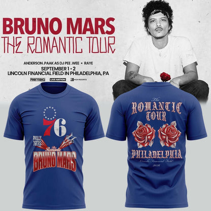 Special 2026 Bruno Mars x Philadelphia 76ers T-Shirt