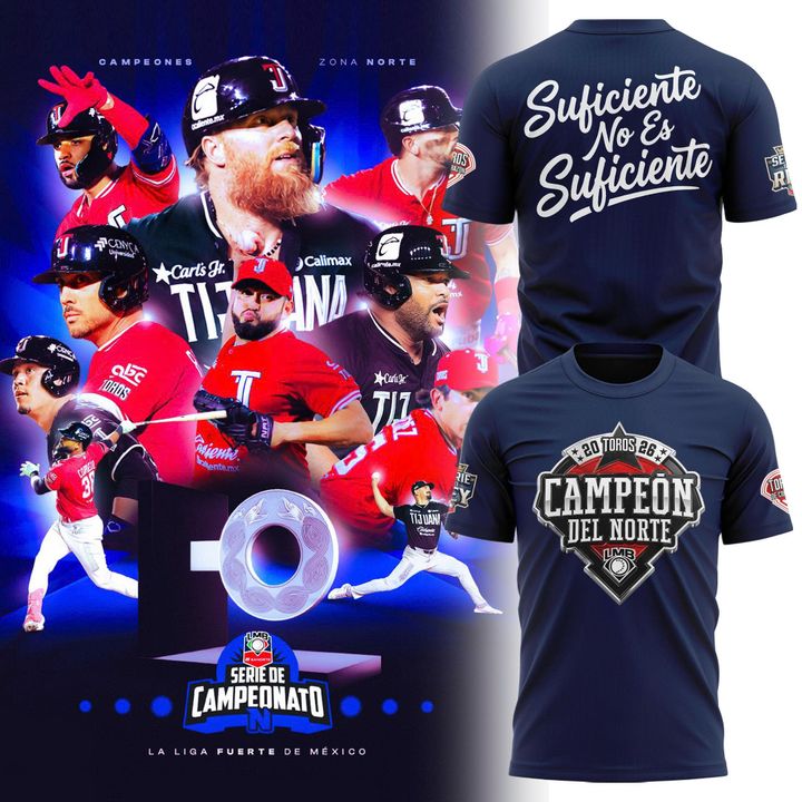Playera Toros De Tijuana Azul Marino Campeonato Zona Norte 2026