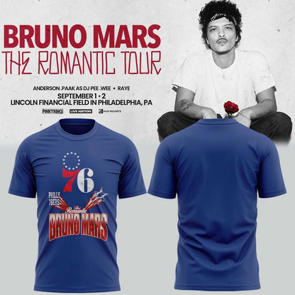 Special 2026 Bruno Mars x Philadelphia 76ers T-Shirt