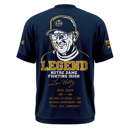 Legend Lou Holtz Notre Dame Fighting Irish Football T-shirt