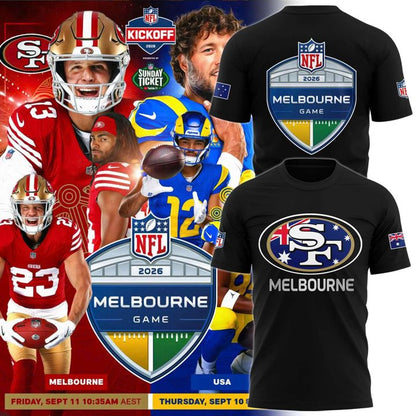 2026 Melbourne Game Commemorative Graphic T-Shirt - Australia International Series Kickoff Merchandise