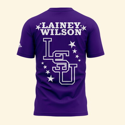 Limited Edition LSU Football x Lainey Wilson White T-Shirt 2026