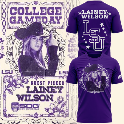 Limited Edition LSU Football x Lainey Wilson White T-Shirt 2026