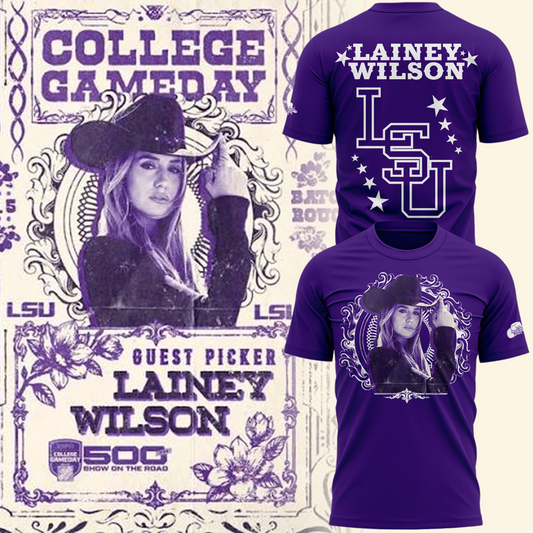 Limited Edition LSU Football x Lainey Wilson White T-Shirt 2026