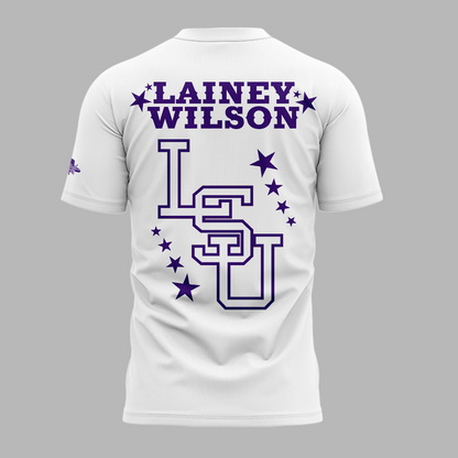 Limited Edition LSU Football x Lainey Wilson White T-Shirt 2026