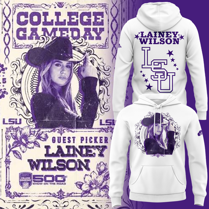 Limited Edition LSU Football x Lainey Wilson White Hoodie 2026