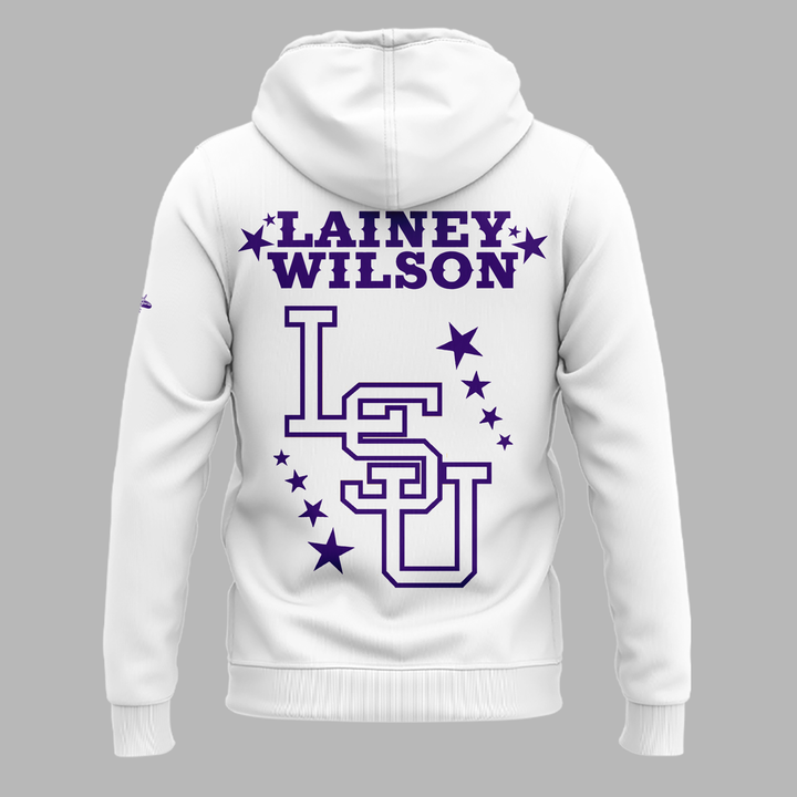 Limited Edition LSU Football x Lainey Wilson White Hoodie 2026