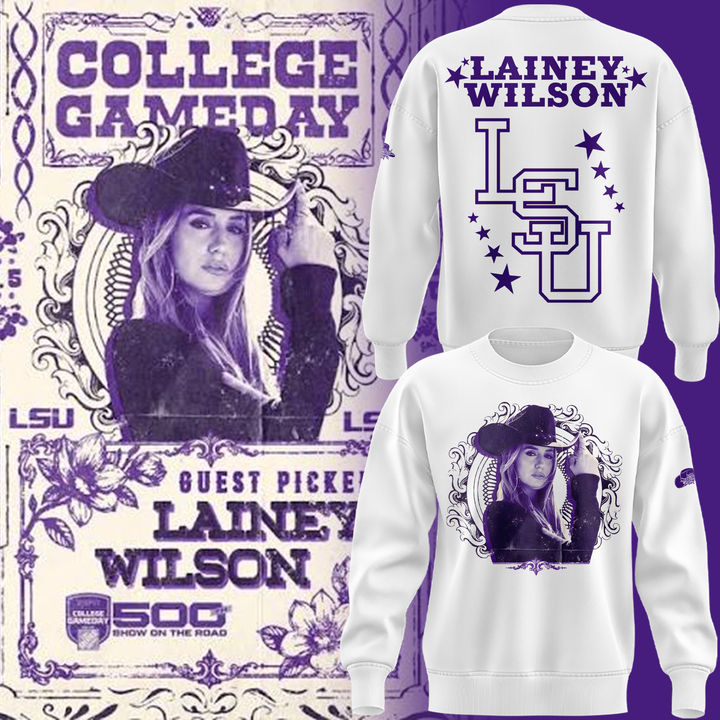 Limited Edition LSU Football x Lainey Wilson White Sweatshirt 2026
