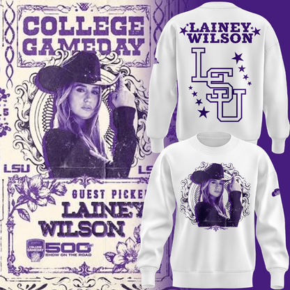 Limited Edition LSU Football x Lainey Wilson White Sweatshirt 2026