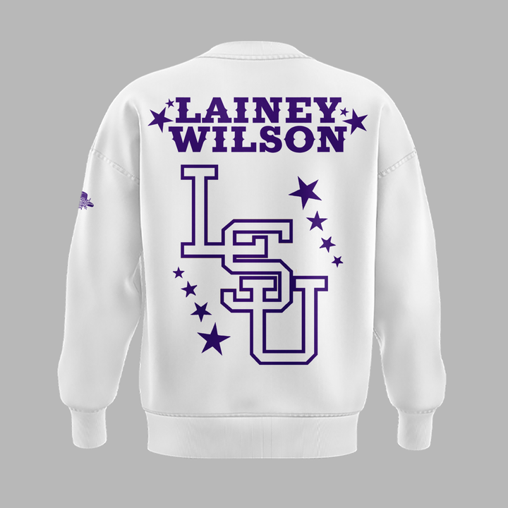 Limited Edition LSU Football x Lainey Wilson White Sweatshirt 2026