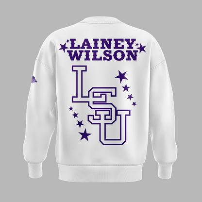 Limited Edition LSU Football x Lainey Wilson White Sweatshirt 2026