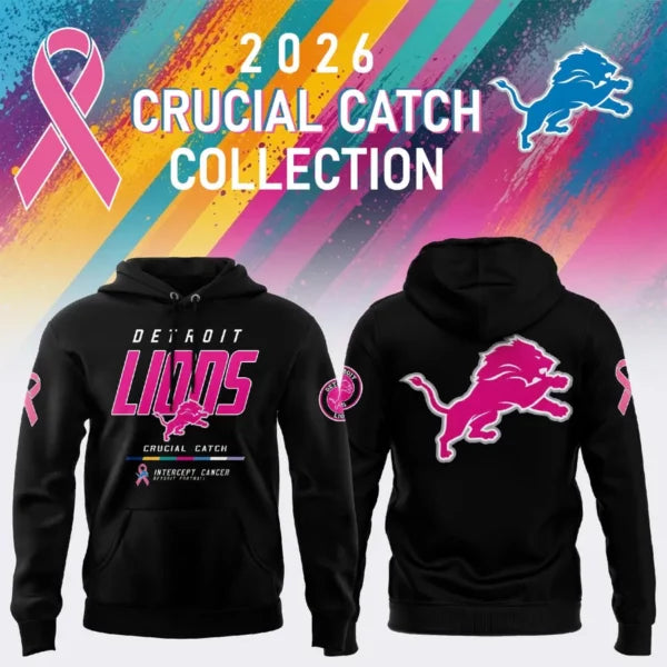 Detroit Lions 2026 Crucial Catch COLON CANCER Limited Edition Hoodie