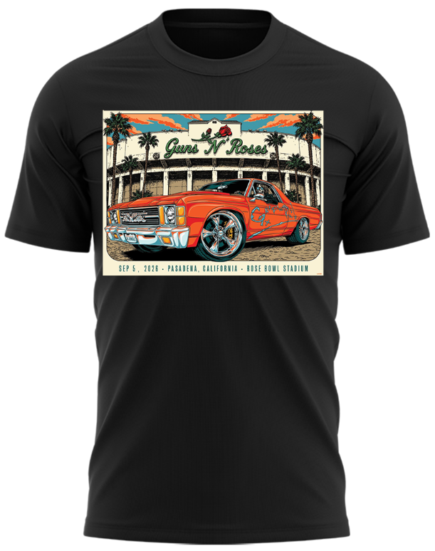 Guns N’ Roses The Jungle Rose Bowl Stadium Pasadena CA 2026 Tour T-Shirt