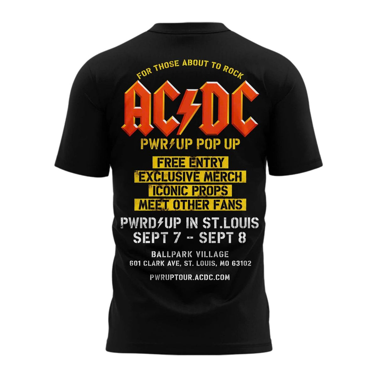 AC/DC - Exclusive St. Louis Event Shirt - Power Up Tour 2026 T-Shirt