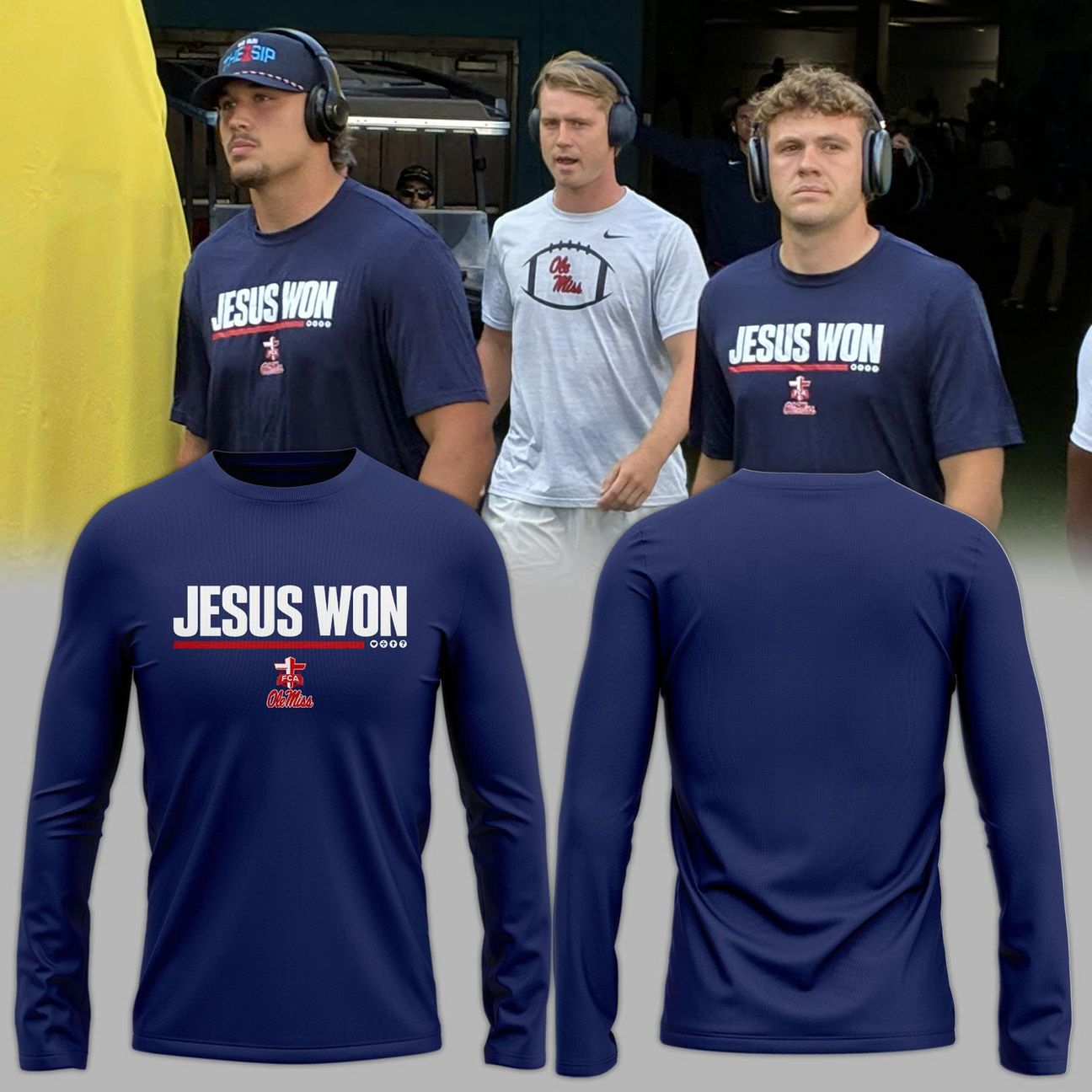 Special 2026 Jesus Won Ole Miss Football Long Sleeve Shirt