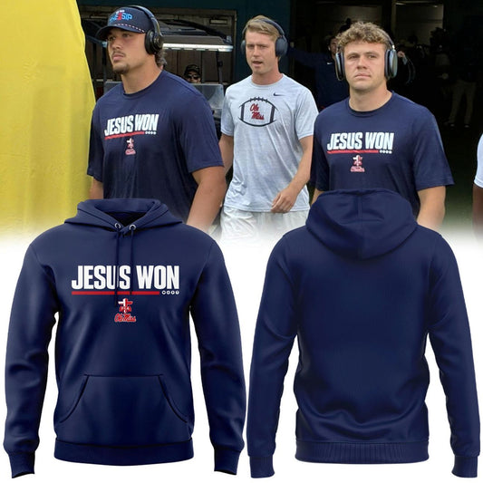 Special 2026 Jesus Won Ole Miss Football Hoodie