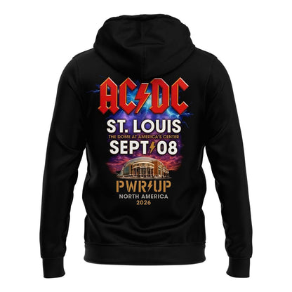 AC/DC PWR UP Tour – St. Louis 2026 Zip Hoodie