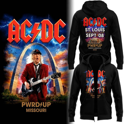 AC/DC PWR UP Tour – St. Louis 2026 Zip Hoodie