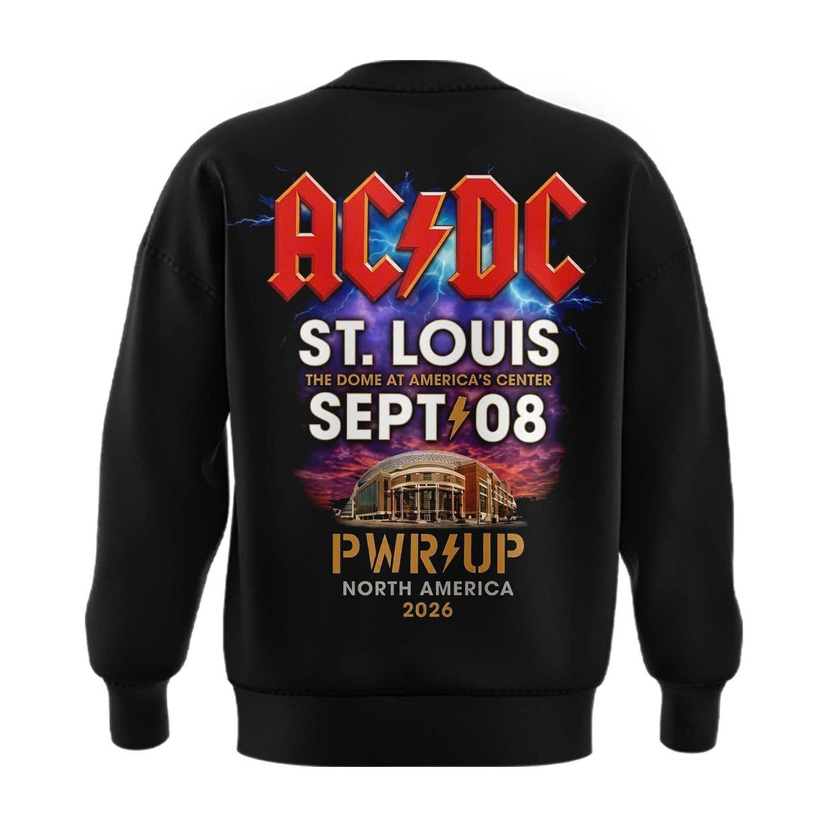AC/DC PWR UP Tour – St. Louis 2026 Sweatshirt
