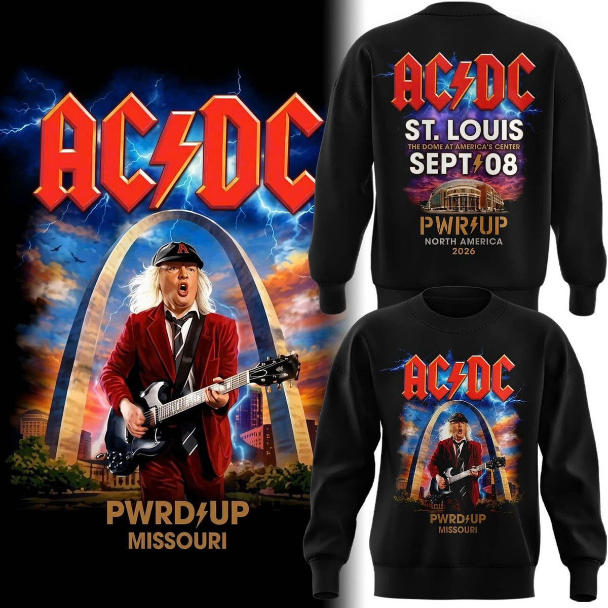 AC/DC PWR UP Tour – St. Louis 2026 Sweatshirt