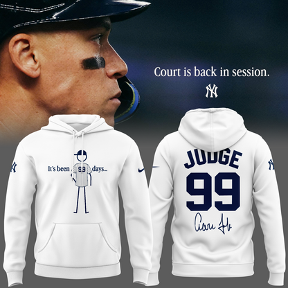 Special New Aaron Judge #99 White Hoodie - Welcome Back