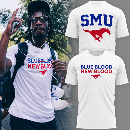 SMU football BLUE BLOOD NEW BLOOD 2026 T-shirt