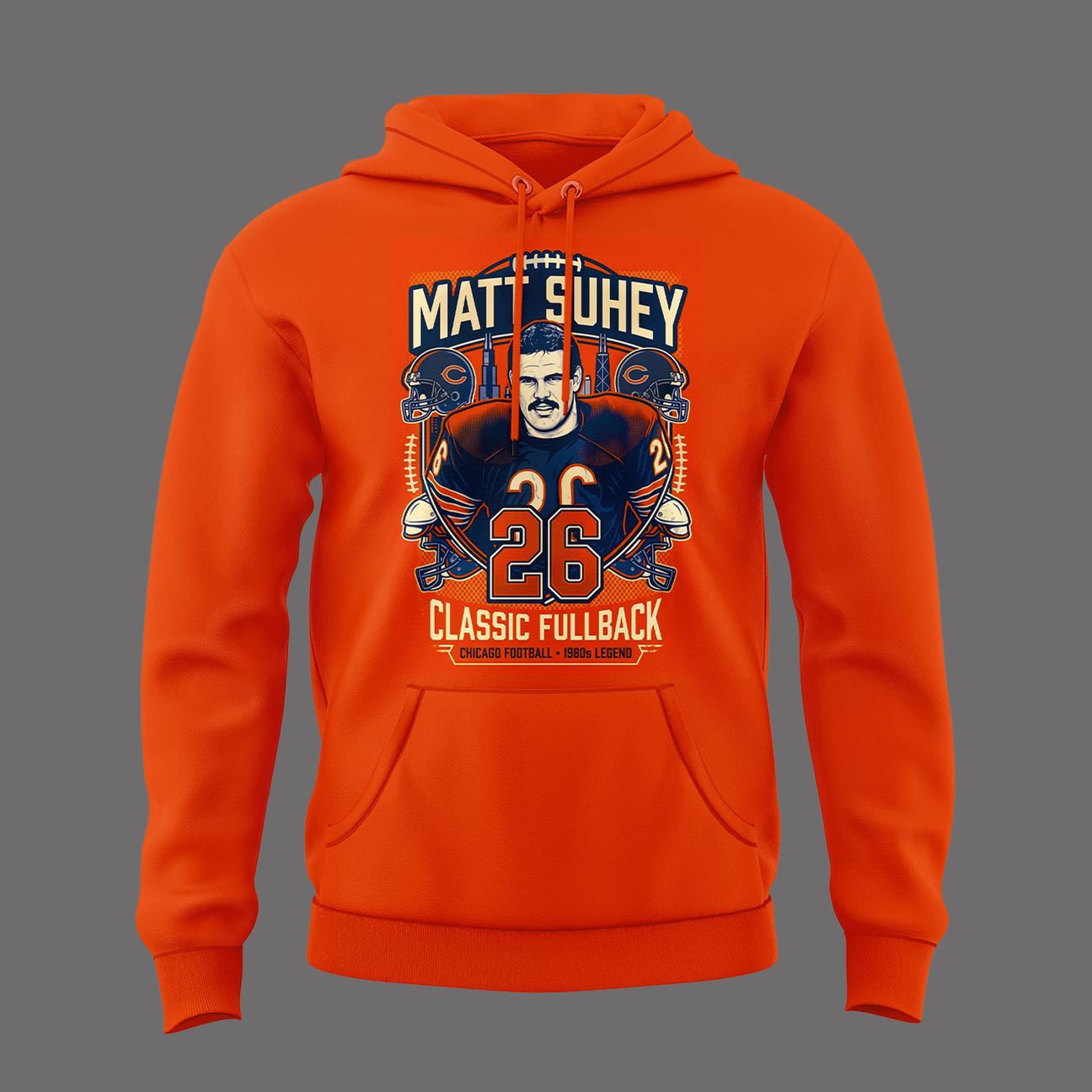 018. Special Orange Hoodie Matt Suhey - Chicago Bears Always and Forever - Thank You For Your Memories Hoodie