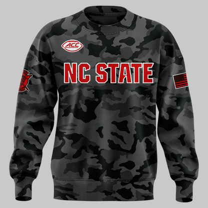 NCSU  Football Black Camo 2026 SWEATSHIRT