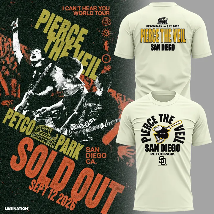 Pierce The Veil x San Diego Padres T-shirt