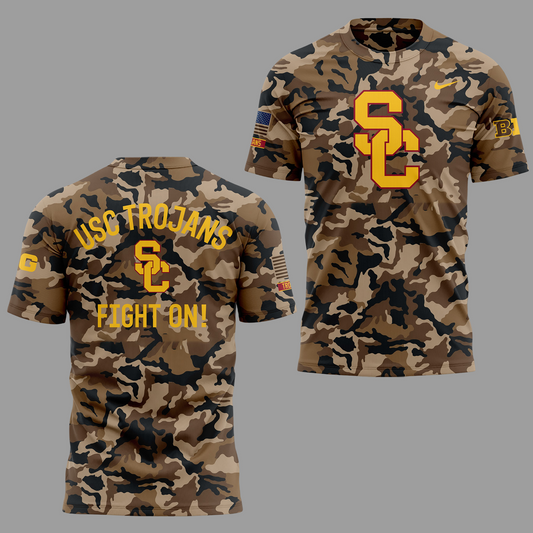 2026 Exclusive T-Shirt USC Trojans football Military Appreciation