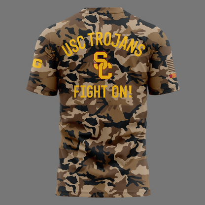 2026 Exclusive T-Shirt USC Trojans football Military Appreciation
