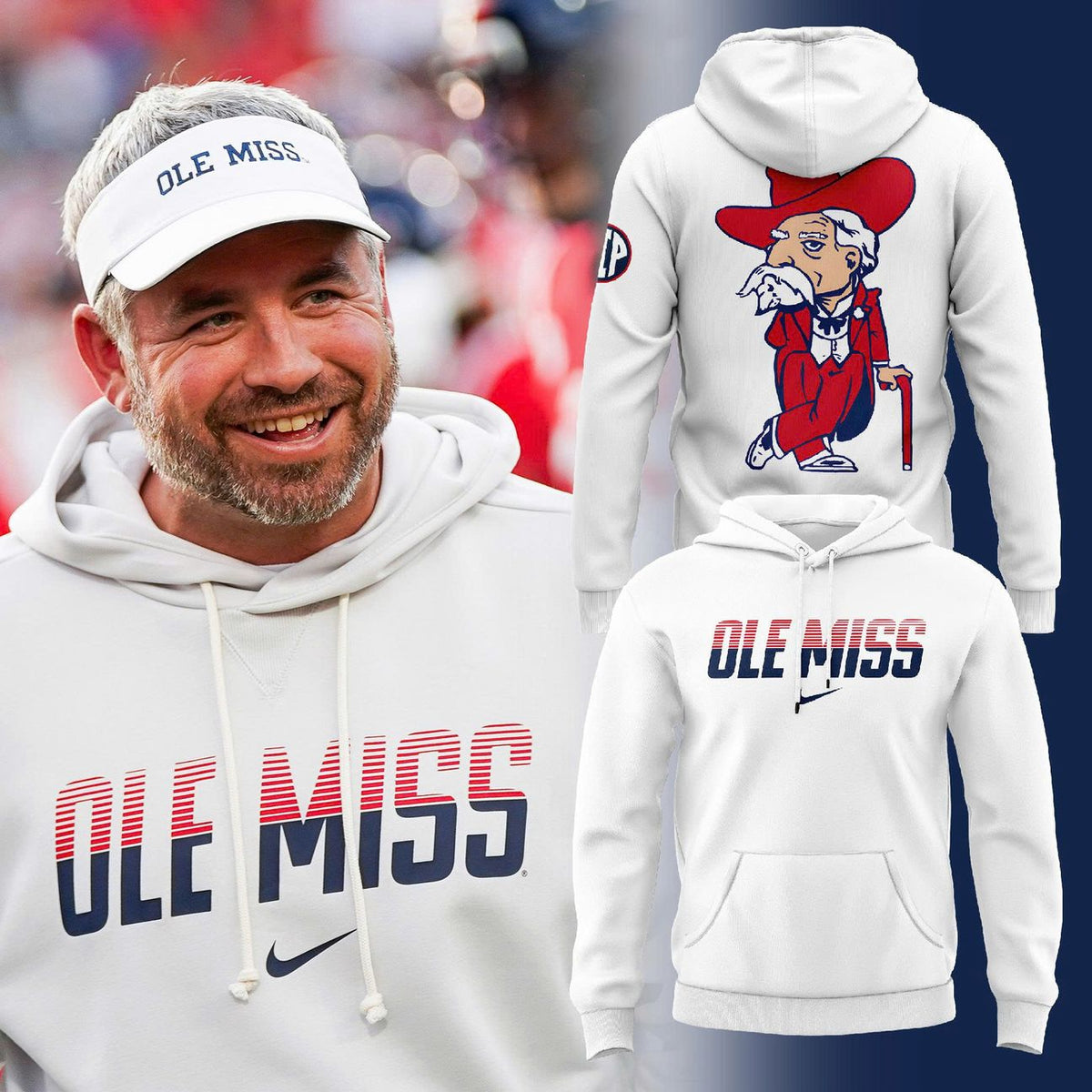 Ole Miss football Colonel Reb 2026 Hoodie