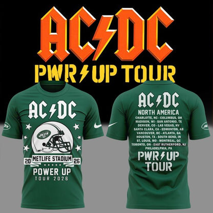 AC/DC x New York Jets - POWER UP TOUR 2026 T-Shirt