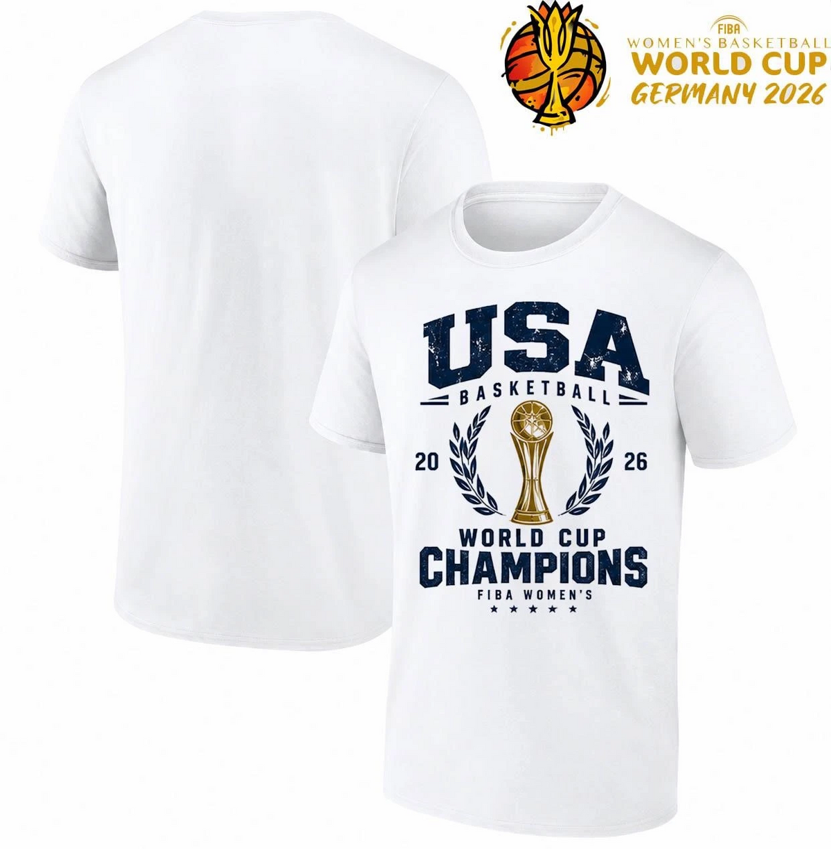 Limited Edition USA Champions 2026 FIBA Womens Basketball World Cup T-Shirt