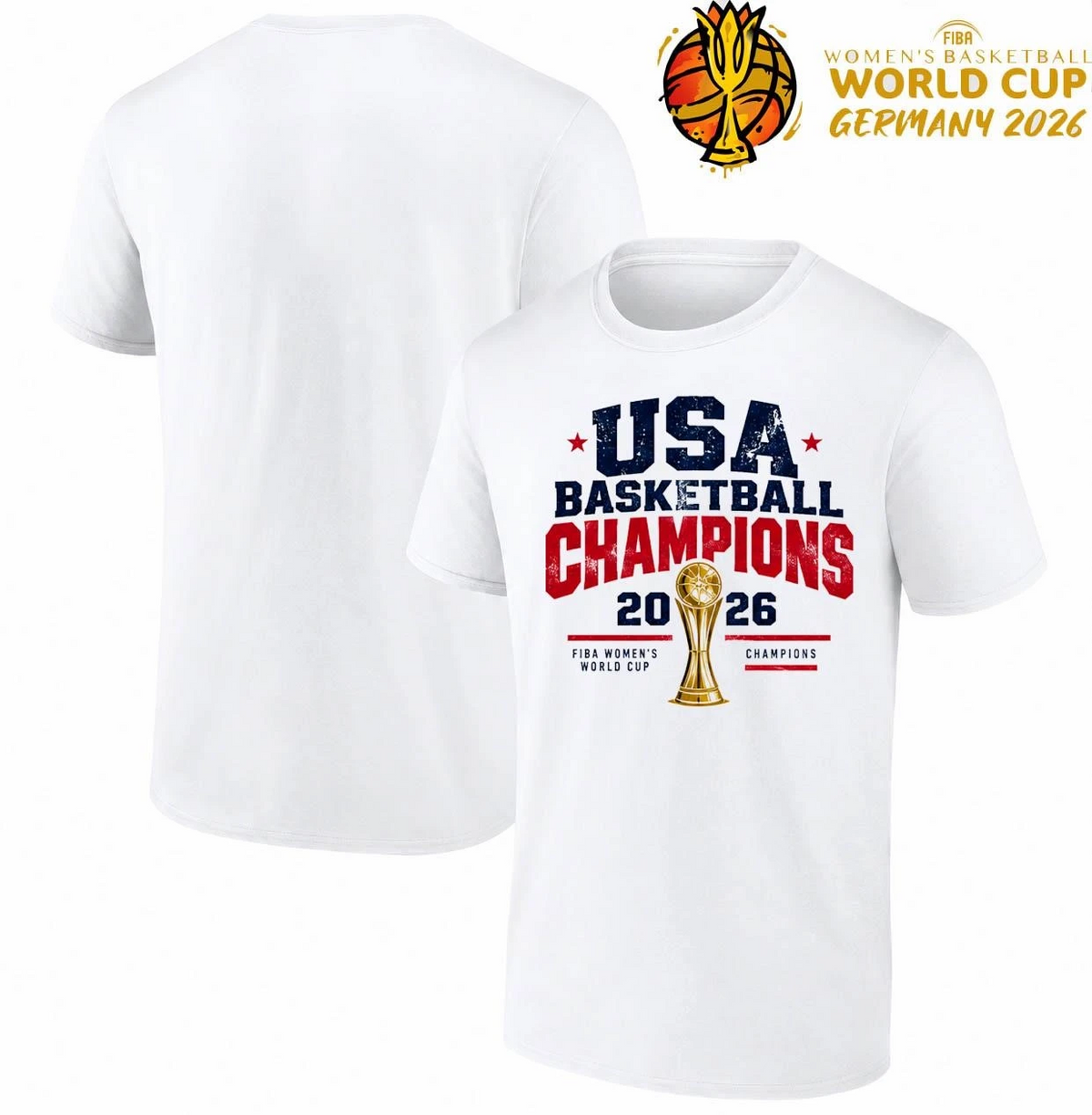 Gold Trophy FIBA Womens Basketball World Cup T-Shirt
